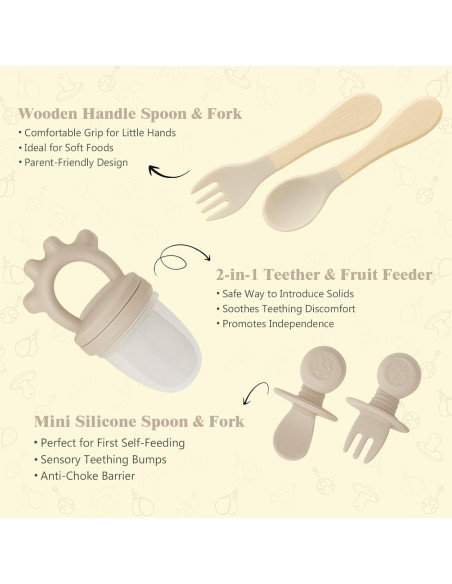 Juego de Alimentación para Bebés UMTOTBAY 12 Piezas Antideslizante