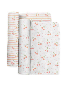 Conjunto de mantas de arrullo JuJuBe Cherry Cute 112 cm