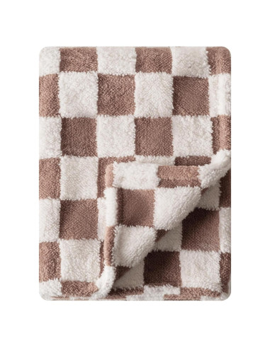 Manta de Cuna Reversible FIGEPO 76x102 cm Suave Marrón