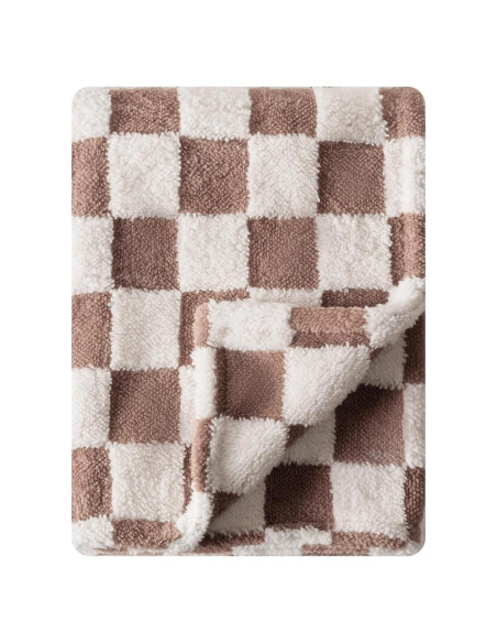 Manta de Cuna Reversible FIGEPO 76x102 cm Suave Marrón