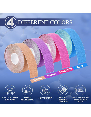 Cinta Facial Antienvejecimiento TEAWOO - 4 Colores, 11x8.3cm