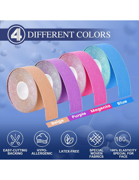 Cinta Facial Antienvejecimiento TEAWOO - 4 Colores, 11x8.3cm