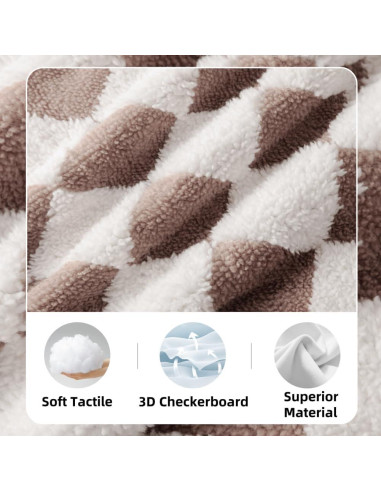 Manta de Cuna Reversible FIGEPO 76x102 cm Suave Marrón