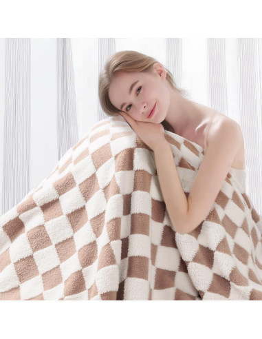 Manta de Cuna Reversible FIGEPO 76x102 cm Suave Marrón