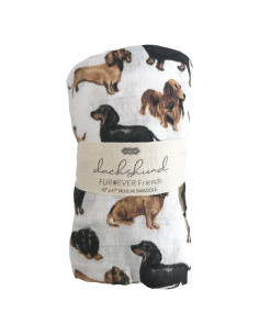 Manta de Muselina para Bebé Mud Pie Teckel 119 cm 100% Algodón