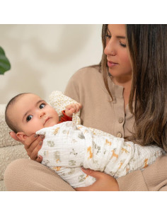 Manta Swaddle Muselina Algodón aden + anais 2 Piezas Safari 2