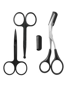 Tijeras para Cejas KAJUDA con Peine - Acero Inoxidable 3PCS