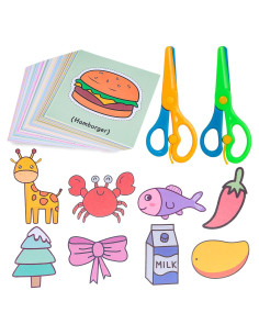 Kit de Tijeras de Seguridad para Niños Koogel - 2 PARES + 120 Hojas