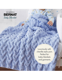 Hilo para Tejer Bernat Manta Bebé 300g Chenilla Blanco 2