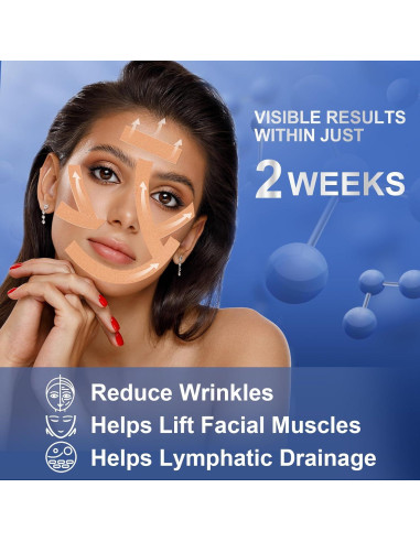 Cinta Facial Antienvejecimiento TEAWOO - 4 Colores, 11x8.3cm