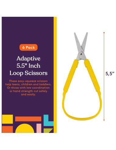 Tijeras Mini Loop Suministros Especiales 14 cm Paquete 6