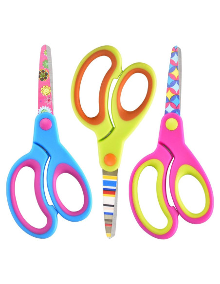 Juego de Tijeras Zicolu para Niños 3 Piezas Punta Roma 12.7 cm