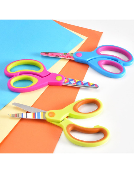 Juego de Tijeras Zicolu para Niños 3 Piezas Punta Roma 12.7 cm