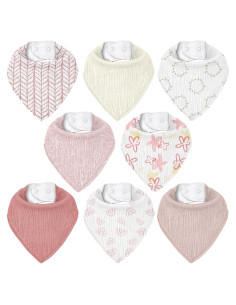 Baberos de Muselina Civarua Kids 8 Pack Suaves y Absorbentes
