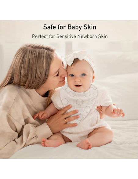 Baberos de Muselina Civarua Kids 8 Pack Suaves y Absorbentes