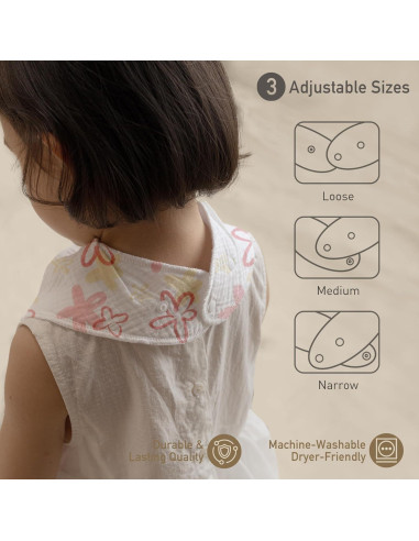 Baberos de Muselina Civarua Kids 8 Pack Suaves y Absorbentes