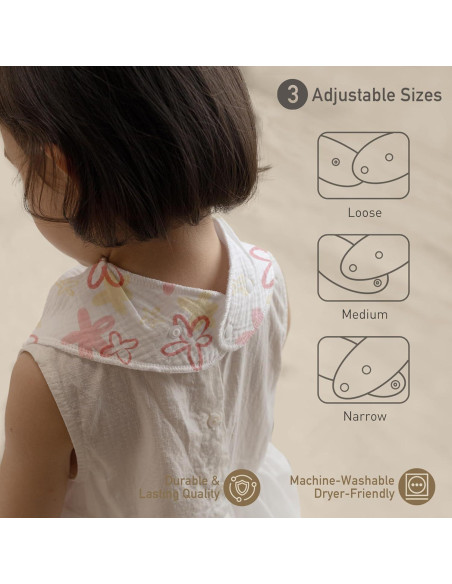 Baberos de Muselina Civarua Kids 8 Pack Suaves y Absorbentes