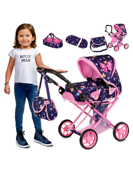 Carrito de Muñecas Kinderplay KP0200I Ajustable 36.4-64.1 cm