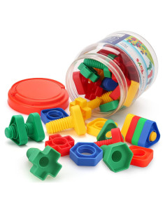 Juego de Tuercas y Tornillos Montessori LotFancy 24 Piezas