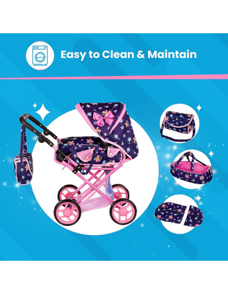 Carrito de Muñecas Kinderplay KP0200I Ajustable 36.4-64.1 cm