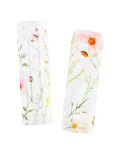 Fundas para Cinturones de Seguridad Bebé CARUILI - Flores Coloridas