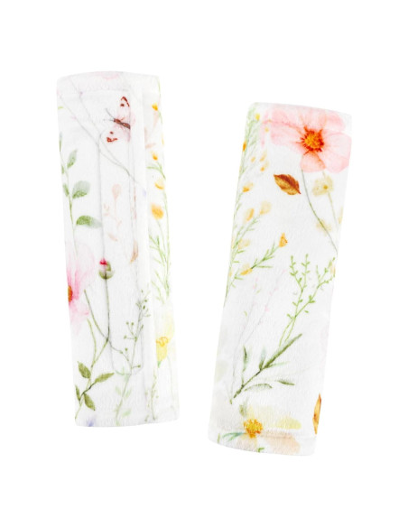 Fundas para Cinturones de Seguridad Bebé CARUILI - Flores Coloridas