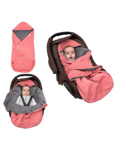 Funda para Asiento de Auto Swaddyl Rosa 89 cm Algodón Waffle