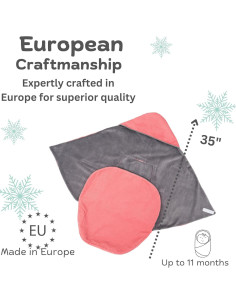 Funda para Asiento de Auto Swaddyl Rosa 89 cm Algodón Waffle 2