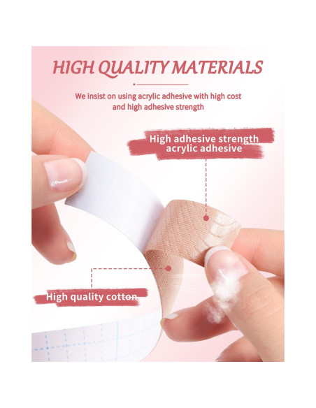 Cinta Facial Antiarrugas YHDSYN - 4 Rollos de Algodón