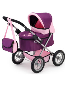Carrito de Muñecas Bayer Design Morado y Rosa Ajustable 46 cm