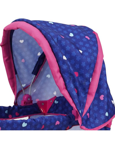 Cuna de Muñeca 509 Unicornio Plegable con Dosel Ajustable