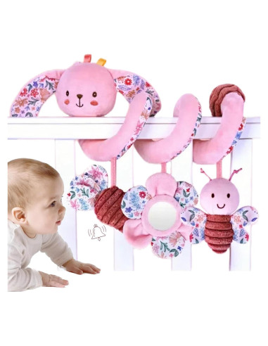 Juguete de Asiento de Coche en Espiral Chochumy Conejo Rosa