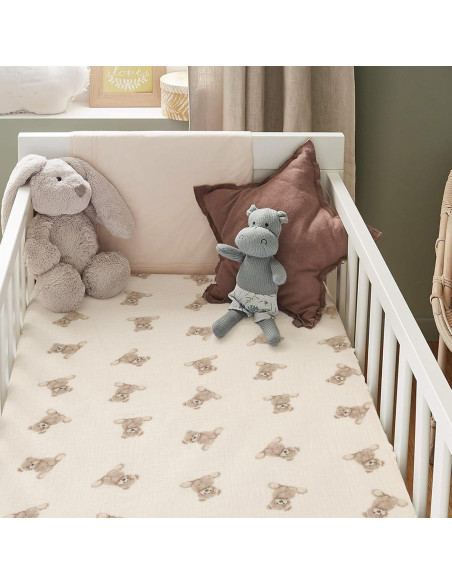 Sábanas de Cuna Knirose 100% Algodón Muselina 132x71 cm