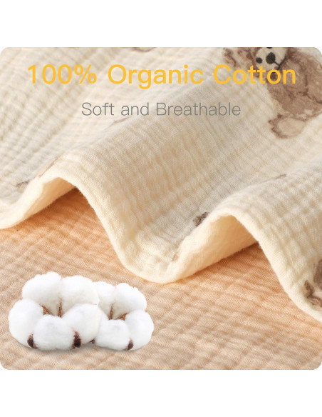 Sábanas de Cuna Knirose 100% Algodón Muselina 132x71 cm