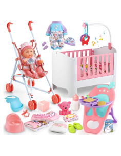 Juego de Accesorios para Cuna de Muñeca YIYBM - 24 Piezas