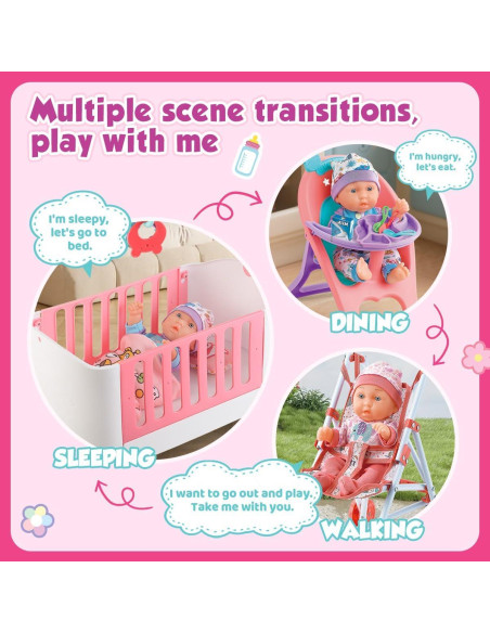 Juego de Accesorios para Cuna de Muñeca YIYBM - 24 Piezas