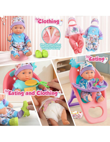 Juego de Accesorios para Cuna de Muñeca YIYBM - 24 Piezas