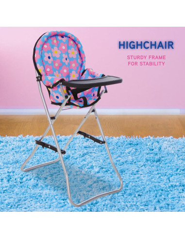 Cochecito de Muñeca 4 en 1 Dolls To Play Azul 50.8 cm