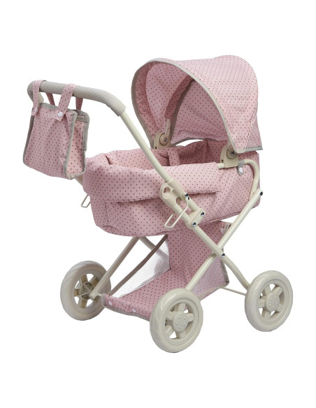 Carrito de Muñeca Deluxe Olivia's Little World Rosa y Gris