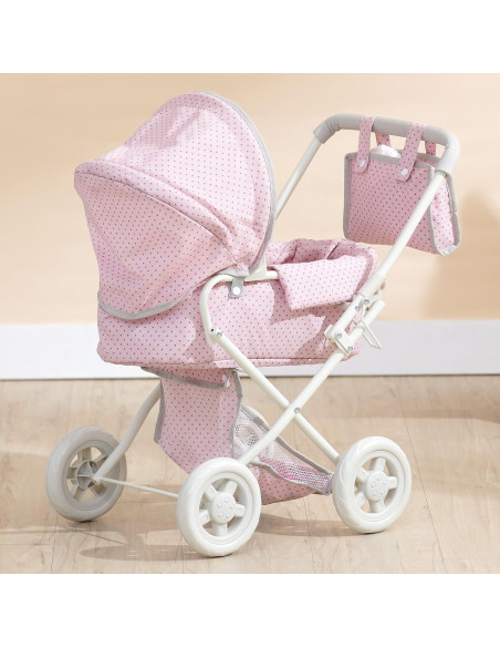 Carrito de Muñeca Deluxe Olivia's Little World Rosa y Gris