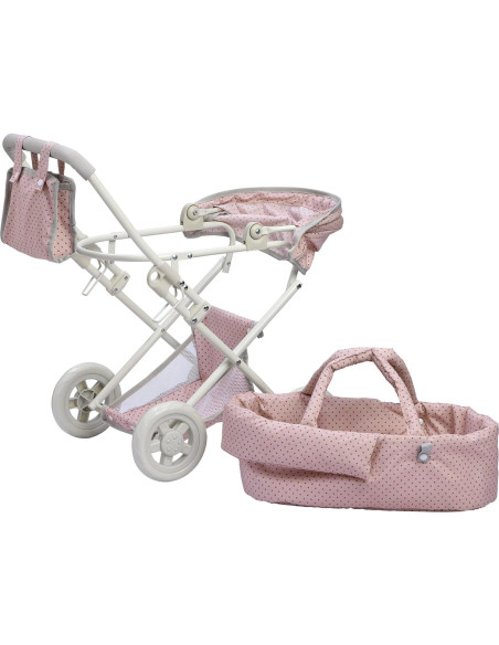 Carrito de Muñeca Deluxe Olivia's Little World Rosa y Gris