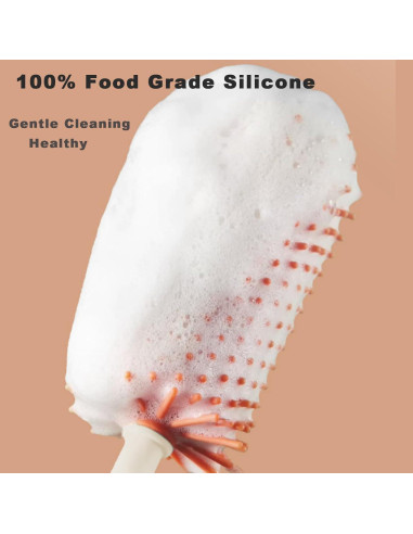 Juego de Cepillos de Botella PandaEar Rosa - 6 en 1 Portátil