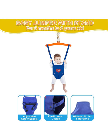 Saltarín para Bebé Qiqidog con Soporte Ajustable 127cm