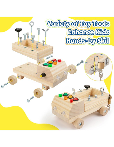 Juego de Herramientas Montessori con Luz LED para Niños 3+