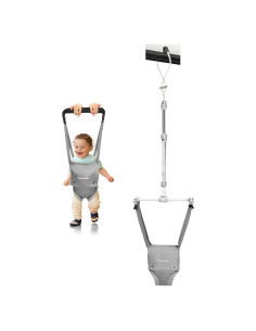 Saltador de Puerta 2 en 1 Cowiewie para Bebé Gris - Arnés y Asiento