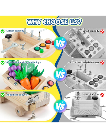 Juego de Herramientas Montessori con Luz LED para Niños 3+