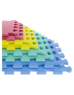 Mats de Piso Interconectables Stalwart - Juego de 8 Piezas Multicolor