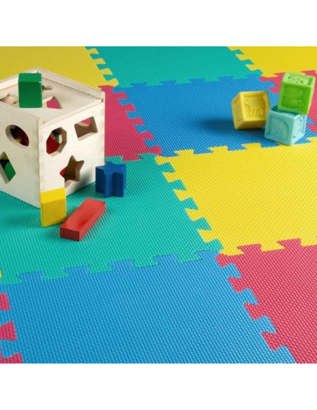 Mats de Piso Interconectables Stalwart - Juego de 8 Piezas Multicolor Mats de Piso Interconectables Stalwart - Juego de 8 Piezas Multicolor