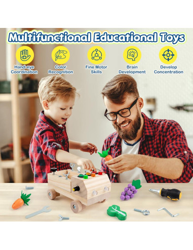 Juego de Herramientas Montessori con Luz LED para Niños 3+