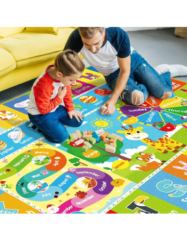 Alfombra Educativa DINSUMRUG Rueda de la Fortuna 1x1.52m